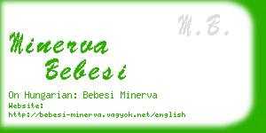 minerva bebesi business card